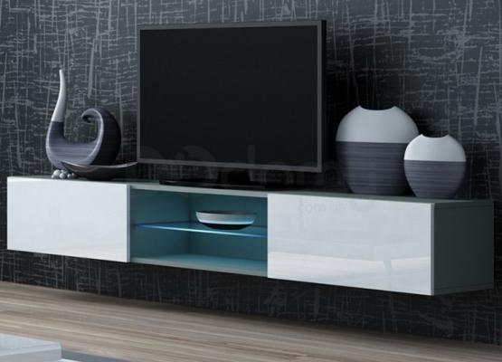 Тумба ТВ CAMA VIGO GLASS Серый матовый / Белый глянец, фото 1