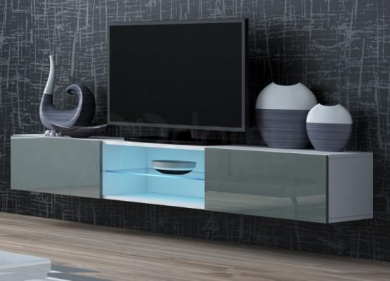 Тумба ТВ CAMA VIGO GLASS білий матовий/Сірий глянець, фото 1