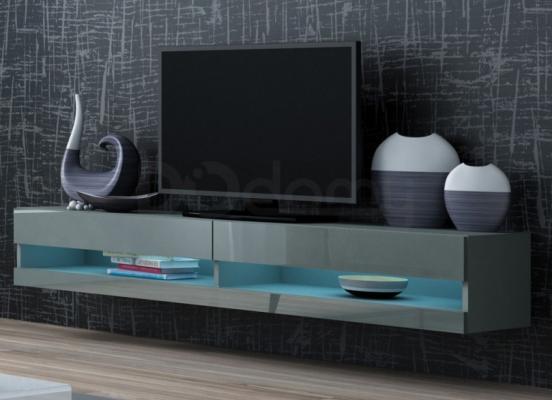 Тумба ТВ CAMA VIGO NEW Сірий матовий/Сірий глянець, фото 1