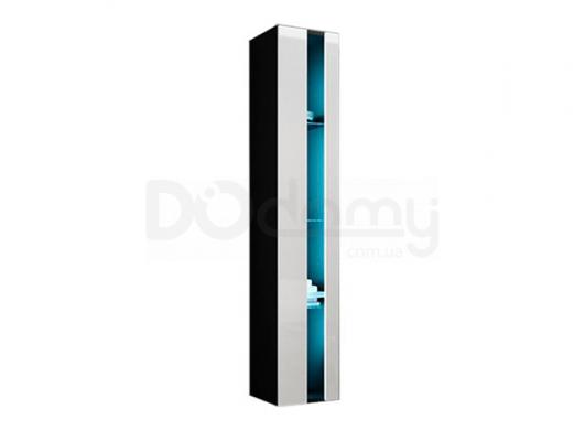 Витрина открытая навесная CAMA VIGO NEW Черный матовый / Белый глянец, фото 1