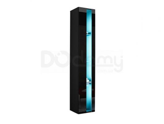 Витрина открытая навесная CAMA VIGO NEW Черный матовый / Черный глянец, фото 1