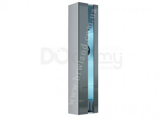 Вітрина відкрита навісна CAMA VIGO NEW білий матовий/Сірий глянець, фото 1