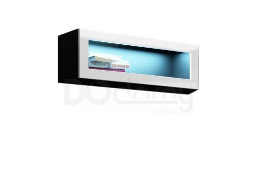 Витрина навесная стекло CAMA VIGO Черный матовый / Белый глянец, фото 1