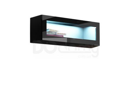 Вітрина навісна скло CAMA VIGO чорний матовий/чорний глянець, фото 1