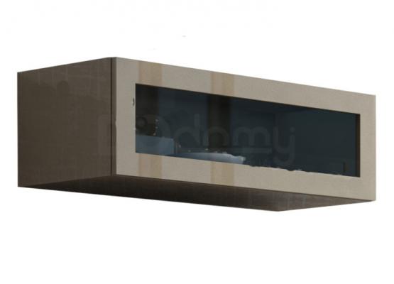 Витрина навесная стекло CAMA VIGO Латте матовый / Латте глянец, фото 1