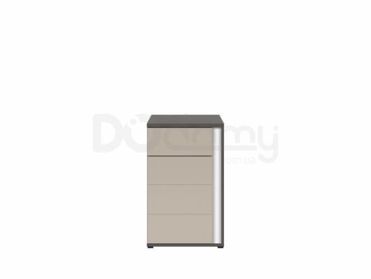 Комод BRW GRAPHIC S343 KOM1D1SL/A-SZW/PP Серый вольфрам/Серый, фото 1