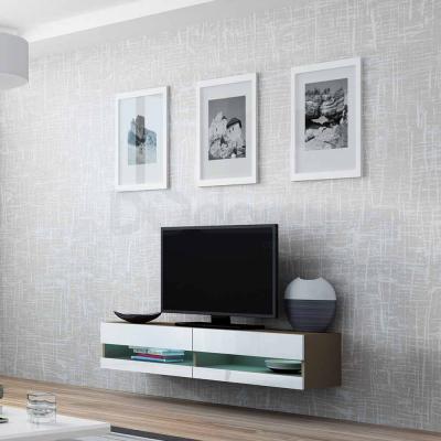 Тумба ТВ CAMA 140 VIGO NEW Лате матовий/білий глянець, фото 1