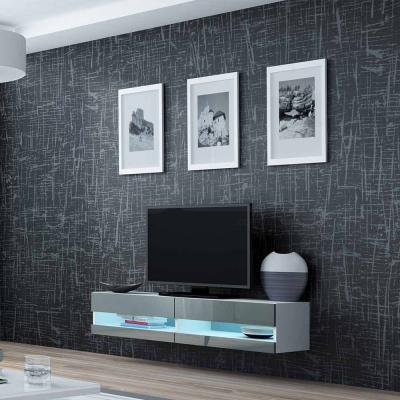 Тумба ТВ CAMA 140 VIGO NEW білий матовий/Сірий глянець, фото 1