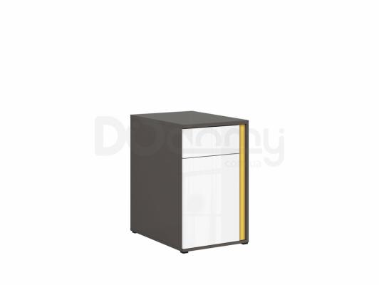 Комод BRW GRAPHIC S343 KOM1D1SL/C-SZW/BLP Сірий вольфрам/білий глянець, фото 4