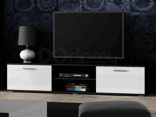 Тумба ТВ CAMA 180 SOHO чорний матовий/білий глянець, фото 1