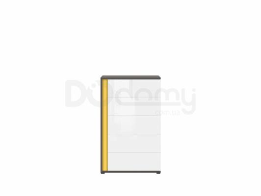 Комод BRW GRAPHIC S343KOM1DP/A-SZW/BIP Серый вольфрам/Белый блеск, фото 3