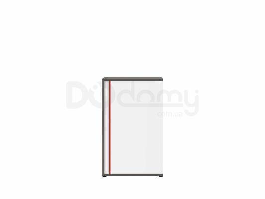 Комод BRW GRAPHIC S343 KOM1DP/B-SZW/BI/CZ Серый вольфрам/Белый/Красный, фото 1