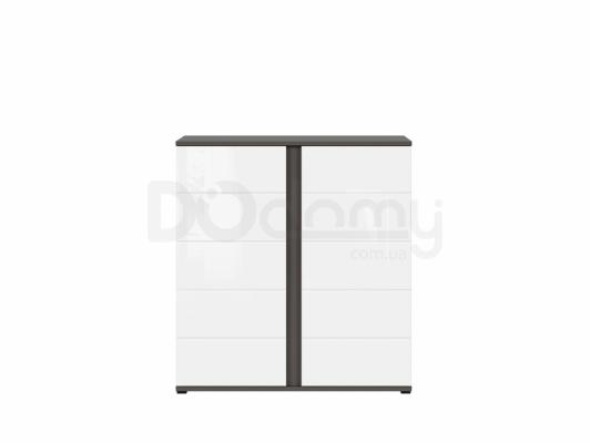 Комод BRW GRAPHIC S343 KOM2D/A-SZW/BIP Сірий вольфрам/білий блиск, фото 2