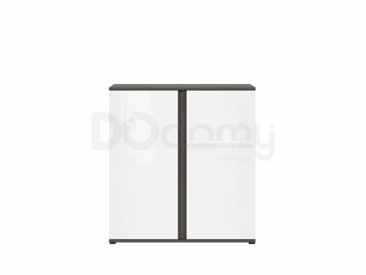 Комод BRW GRAPHIC S343 KOM2D/C-SZW/BLP Сірий вольфрам/білий глянець, фото 3