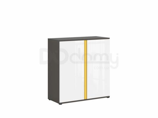 Комод BRW GRAPHIC S343 KOM2D/C-SZW/BLP Сірий вольфрам/білий глянець, фото 5