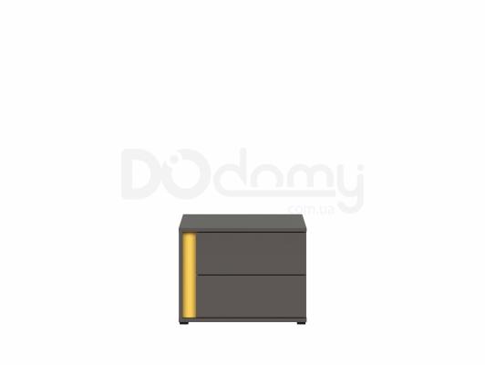 Приліжкова тумба BRW GRAPHIC S343KOM2SP/C-SZW Сірий вольфрам, фото 3