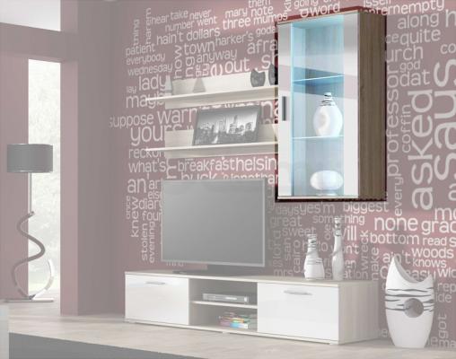 Витрина навесная CAMA SOHO Дуб Сонома / Белый глянец, фото 1