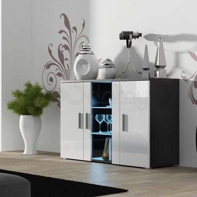 Комод CAMA SOHO чорний матовий/білий глянець, фото 1