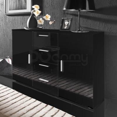 Комод CAMA UNI SOHO чорний матовий/білий глянець, фото 2