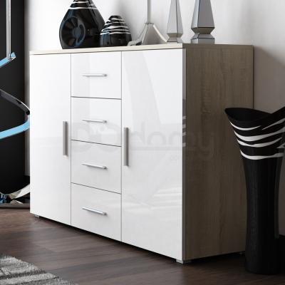 Комод CAMA UNI SOHO дуб сонома/білий глянець, фото 1