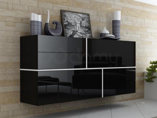 Комод CAMA GOYA чорний/білий матовий, фото 1