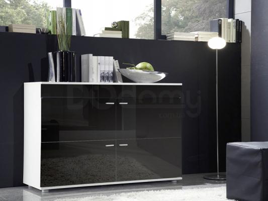 Комод CAMA Logo II білий матовий/чорний глянець, фото 1