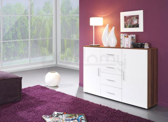 Комод CAMA Uni Слива матовый / Белый глянец, фото 1