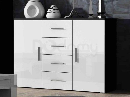 Комод CAMA Uni Черный матовый / Белый глянец, фото 1