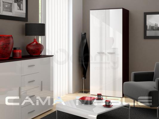 Шкаф универсальный CAMA Белый матовый / Черный глянец, фото 1