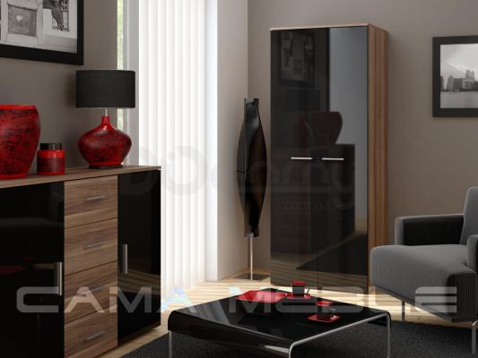 Шафа універсальна CAMA Слива матовий/чорний глянець, фото 1