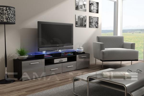 Тумба ТВ CAMA EVORA Венге матовий/Сірий глянець, фото 1