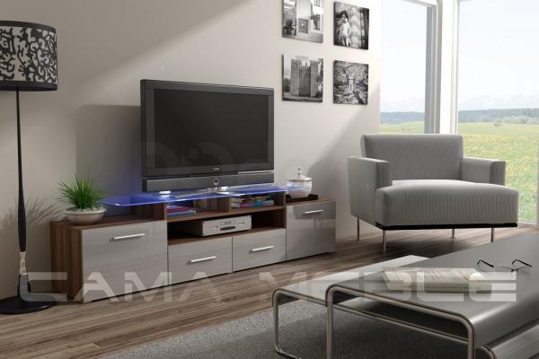 Тумба ТВ CAMA EVORA Слива матовий/Сірий глянець, фото 1