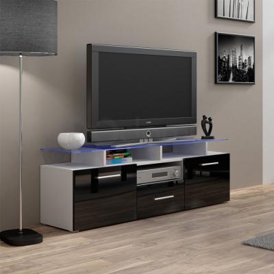 Тумба ТВ CAMA EVORA MINI білий матовий/чорний глянець, фото 1