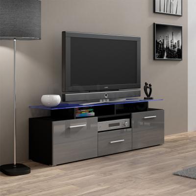 Тумба ТВ CAMA EVORA MINI чорний матовий/Сірий глянець, фото 1