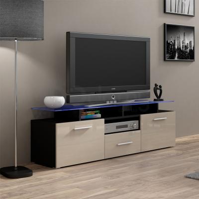 Тумба ТВ CAMA EVORA MINI чорний матовий/Кремовий глянець, фото 1