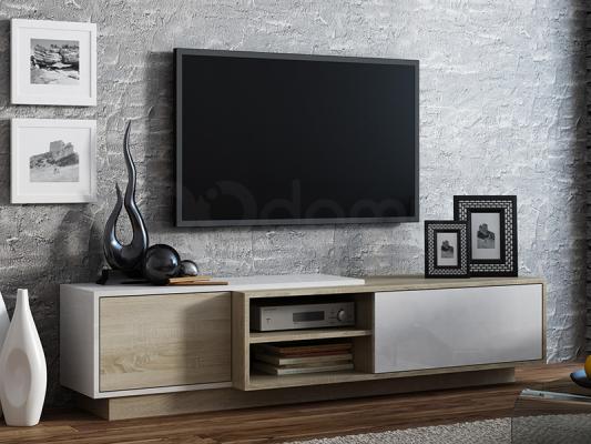 Тумба ТВ CAMA SIGMA 1D з цоколем дуб сонома/білий, фото 1