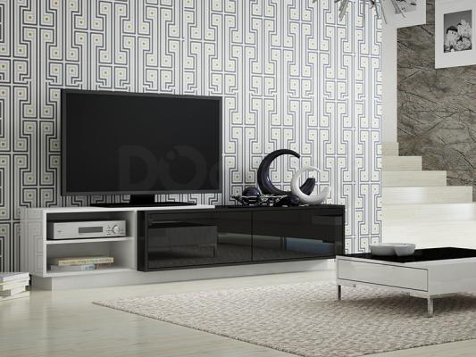 Тумба ТВ CAMA SIGMA 2 з цоколем Чорний / Білий, фото 1