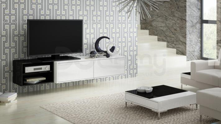 Тумба ТВ CAMA SIGMA 2 навесная Белый / Черный, фото 1