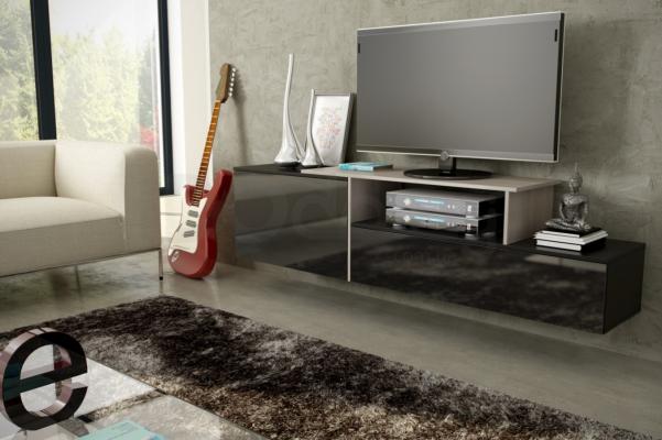 Тумба ТВ CAMA SIGMA 3 навесная Черный / Дуб Сонома, фото 1