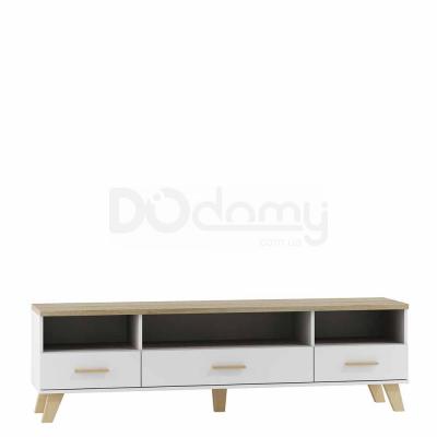 Тумба ТВ CAMA LOTTA 3S3K Белый / Дуб Сонома, фото 2