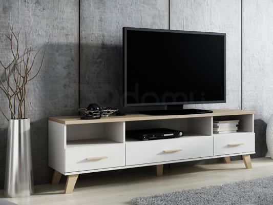 Тумба ТВ CAMA LOTTA 3S3K Белый / Дуб Сонома, фото 1