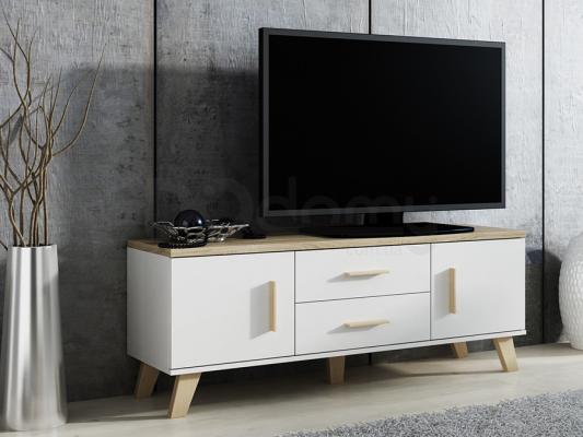 Тумба ТВ CAMA LOTTA 2D2S білий/дуб сонома, фото 1