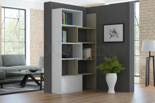 Стелаж CAMA PACO білий/дуб сонома, фото 1