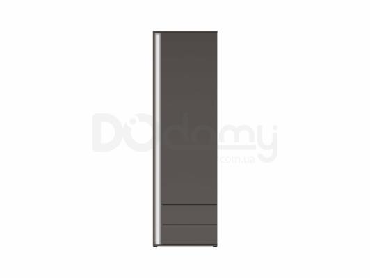 Книжкова шафа BRW GRAPHIC S343 REG1D2SP/C-SZW Сірий вольфрам, фото 1