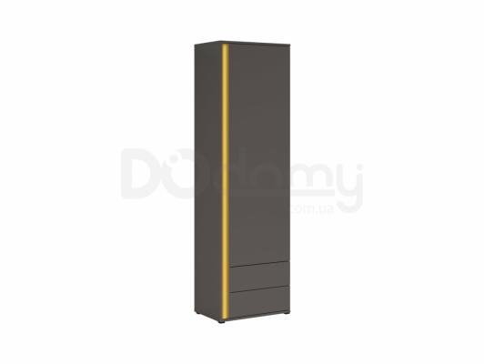 Книжкова шафа BRW GRAPHIC S343 REG1D2SP/C-SZW Сірий вольфрам, фото 2