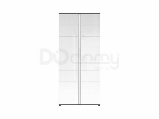 Книжкова шафа BRW GRAPHIC S343 REG2D/86/A-SZW/BIP Сірий вольфрам/білий блиск, фото 1