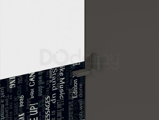 Книжкова шафа BRW GRAPHIC S343 REG2D/C-SZW/BI/CAND Сірий вольфрам/білий/чорний, фото 2