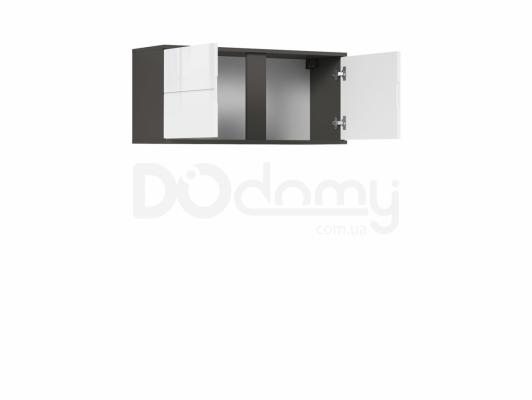 Шафа навісна BRW GRAPHIC S343 SFW2D/86/38/A-SZW/BIP Сірий вольфрам/білий, фото 4