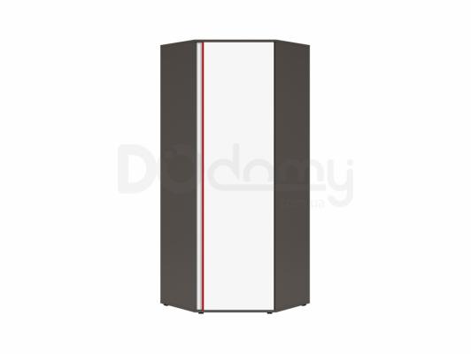 Шкаф BRW GRAPHIC S343 SZFN1D/B-SZW/BI/CZ Серый вольфрам/Белый/Красный, фото 1