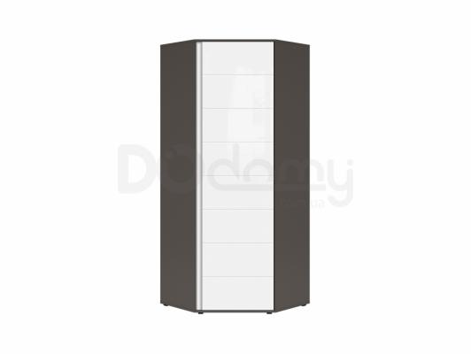 Шафа BRW GRAPHIC S343 SZFN1D/C-SZW/BLP Сірий вольфрам/білий глянець, фото 1